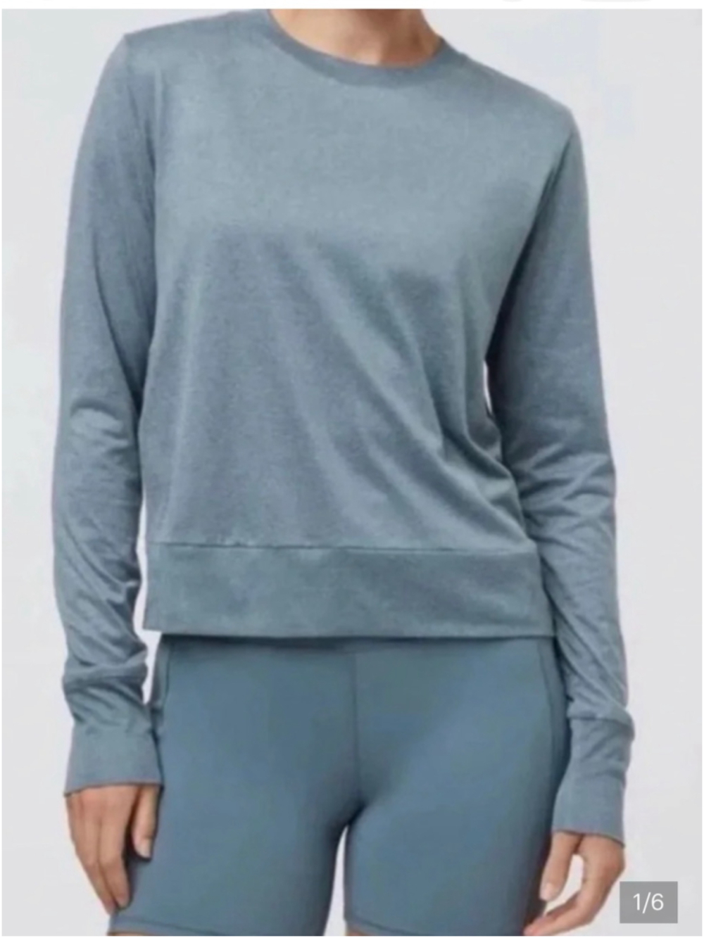 Women's Vuori Daydream Crew Sweatshirt Smoke Blue Heather Size S